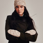 Park Cable Mitten in color farro heather