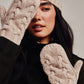 Park Cable Mitten in color farro heather