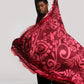 Park Paisley Oversized Silk Square Scarf in color fired brick