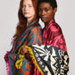 Park Paisley Oversized Silk Square Scarf in color stargazer blue