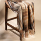 Patched Plaid Wrap in color Semolina still life