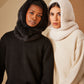 Plush Fur Balaclava in color Black