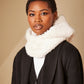 Plush Fur Balaclava in color Cream
