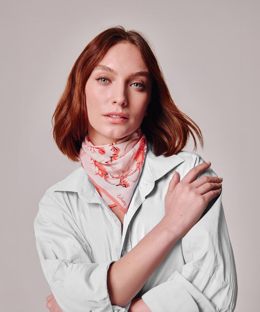 Shrimp Boat Bandana in color coral