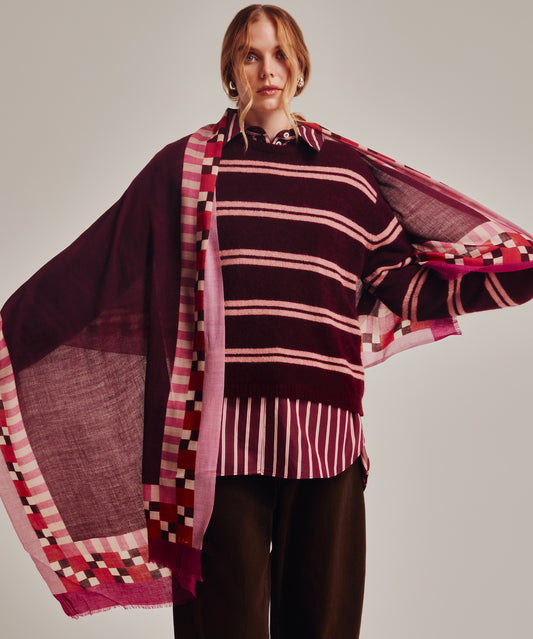 Soho Geo Wrap in color fired brick