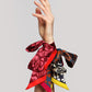 Park Paisley Silk Ribbon Scarf in color fired brick