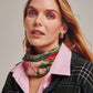 The Seasons Fall Silk Bandana in color multi