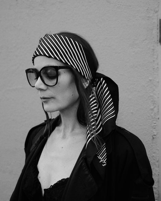 scarf designed by Camilla Stærk worn by Camilla Stærk