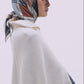 Windowpane 35" Silk Square Scarf in color silver