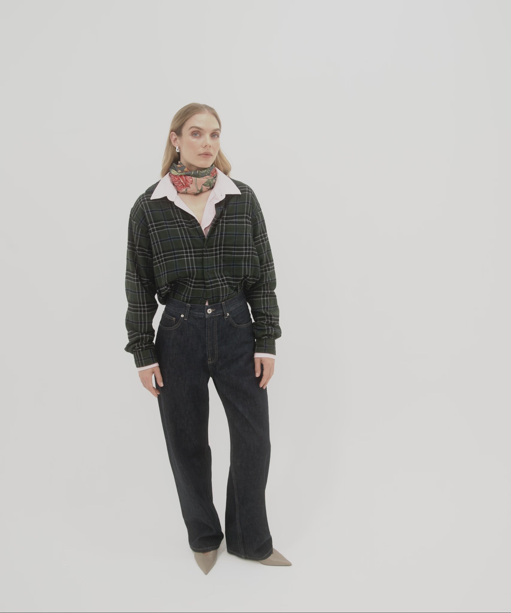 The Seasons Fall Silk Bandana in color multi