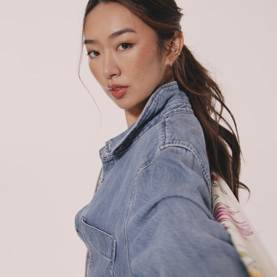 Sunkissed Vine Silk Oblong Scarf in color beach multi