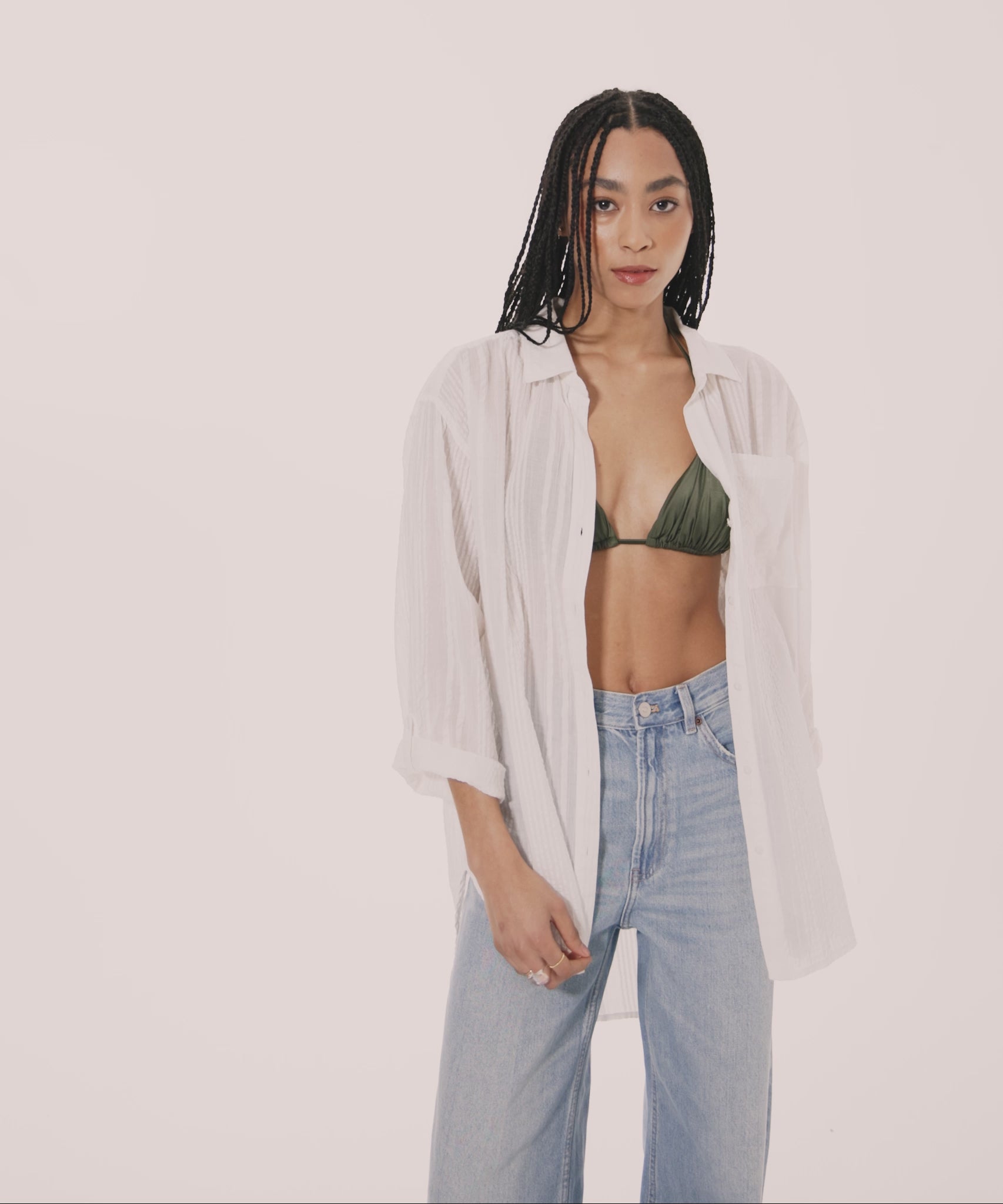 Lamai Boyfriend Shirt in color cream