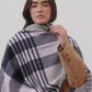 Gramercy Plaid Wrap in color french blue