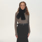 Faux Fur Pull Through Scarf in Black
