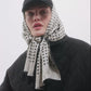 Tubular Dot Scarf in color black