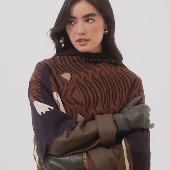 Hear Me Roar Wrap in color navy