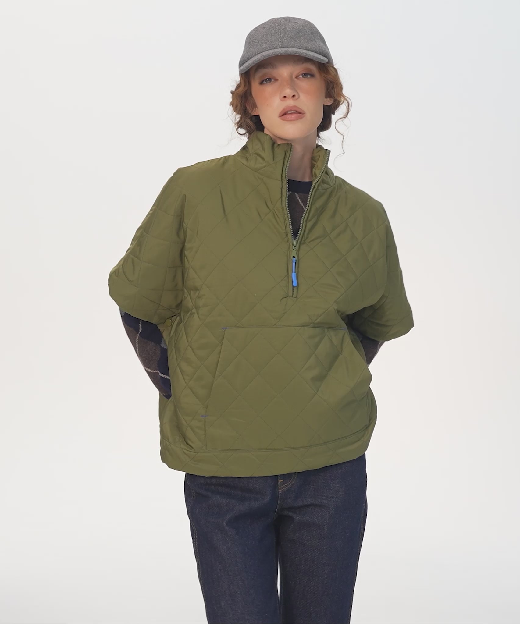 Everyday Poncho in Olive