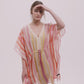 Cabana Stripe Caftan in color beach pink