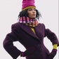 Quarter Check Wrap in color rose violet