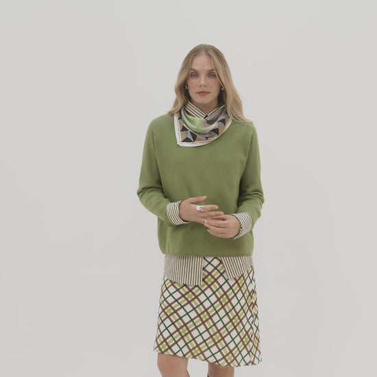 Painted Dots Silk Bandana in color charcoal