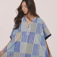 Stripe Illusion Caftan in color ultramarine