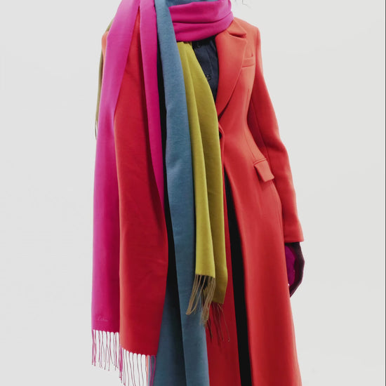 Double Face Scarf in color rose violet