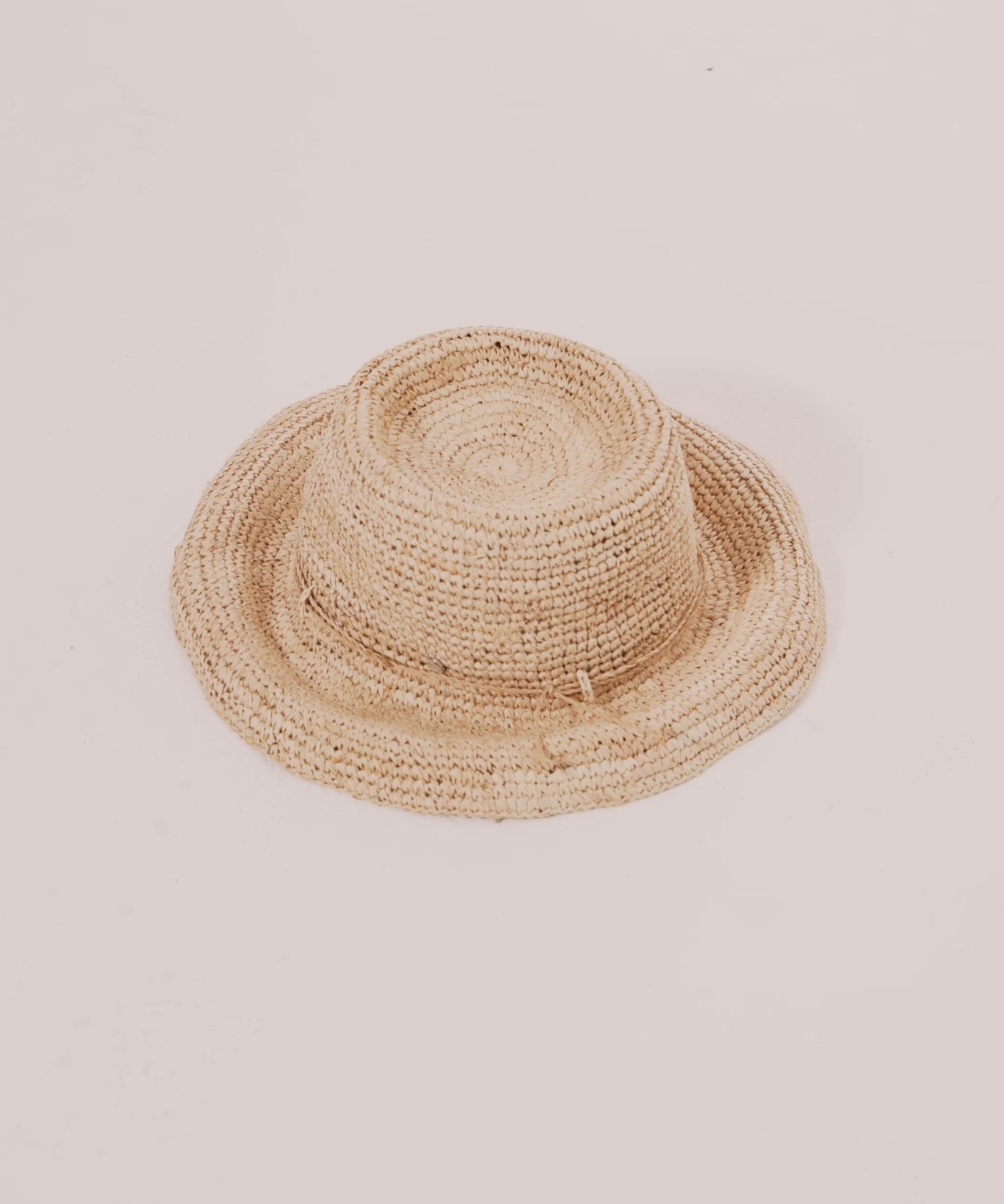 Raffia Packable Bucket Hat in color Natural