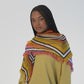 Oversized Half and Half Silk Square in Multi