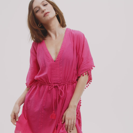 Lamai Butterfly Caftan in color pink