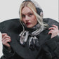 Snow Leopard Silk Wrap in color black