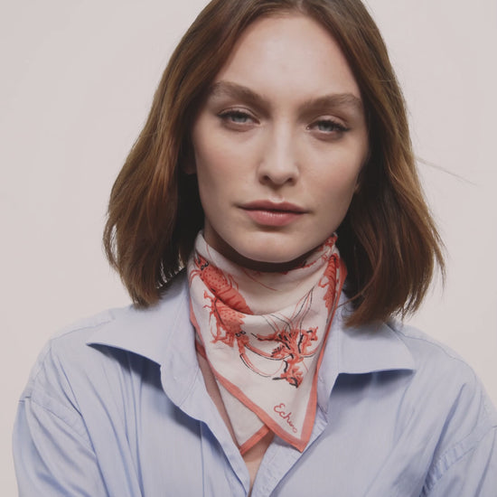 Shrimp Boat Bandana in color coral