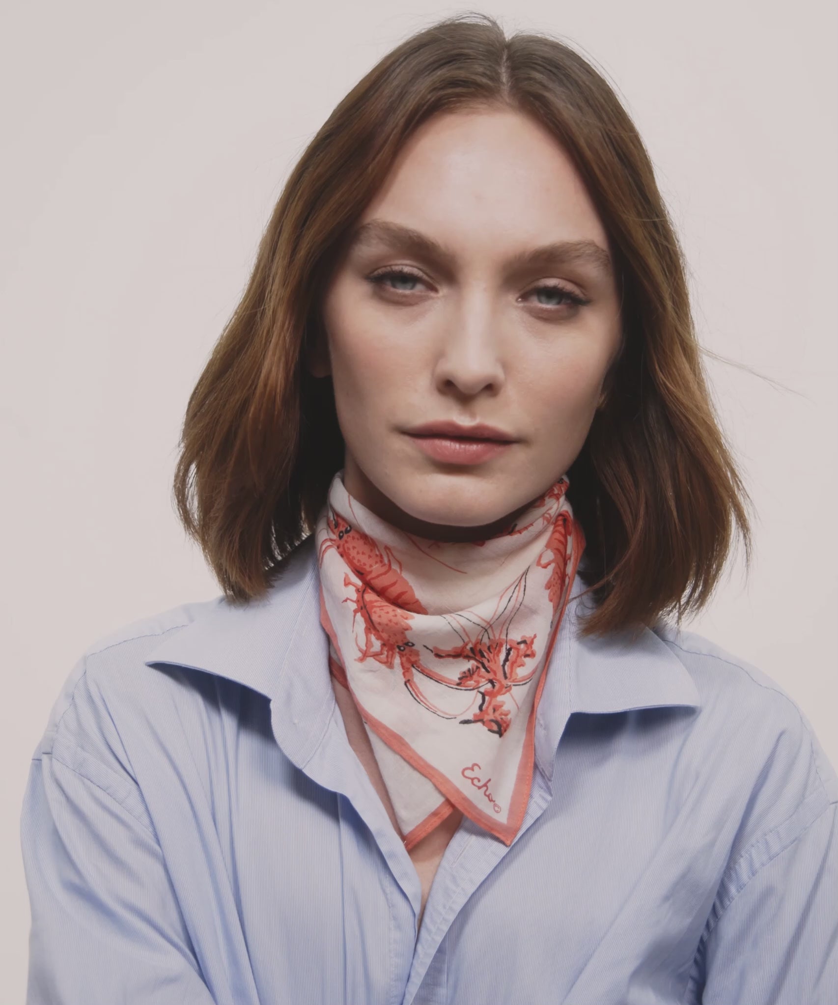 Shrimp Boat Bandana in color coral