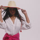 Summer Escape Floppy Hat in color red clay
