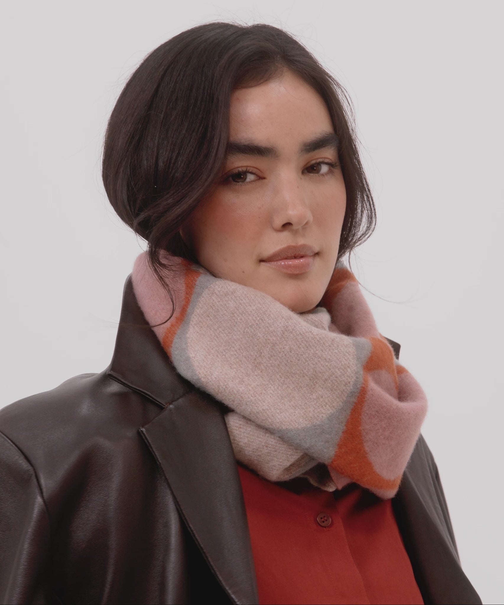 Dotty Scarf in color sage green