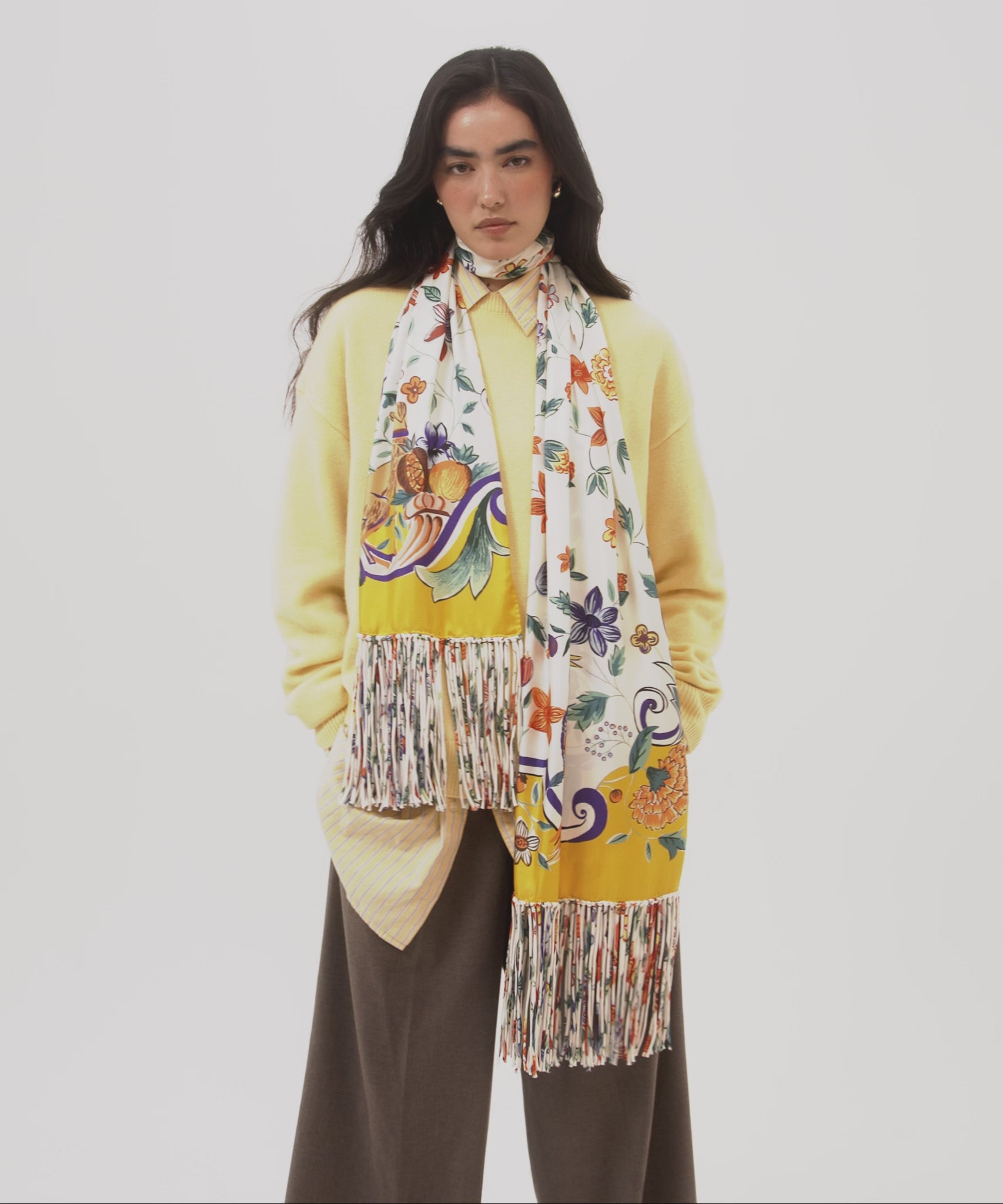 Park Stroll Silk Oblong Scarf in color multi