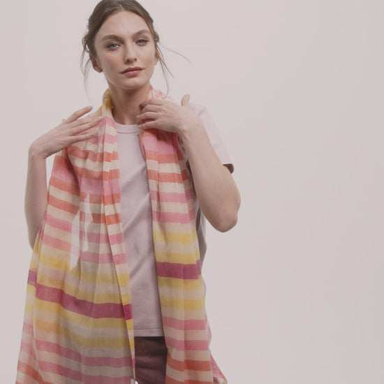 Cabana Stripe Wrap in color beach pink