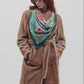 The Seasons 35" Silk Square Scarf in color multi