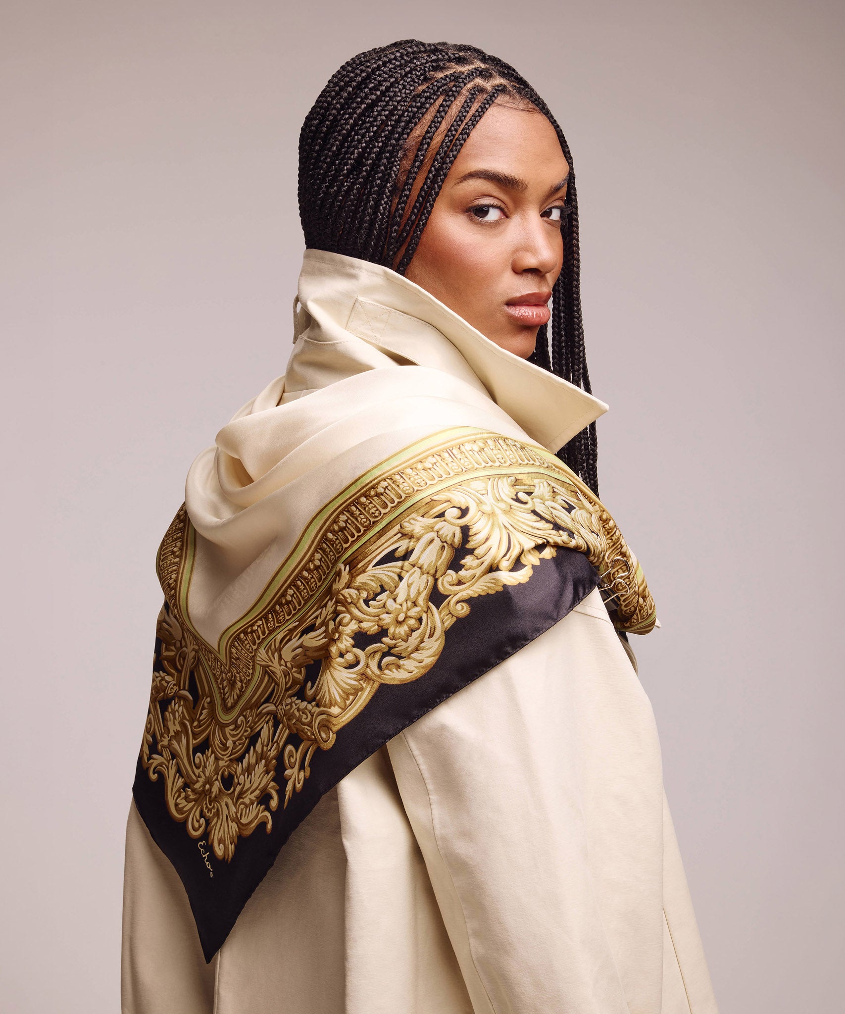 Echo　スカーフポンチョ　シルク100 A century of scarves, accessories, and more | Echo New York