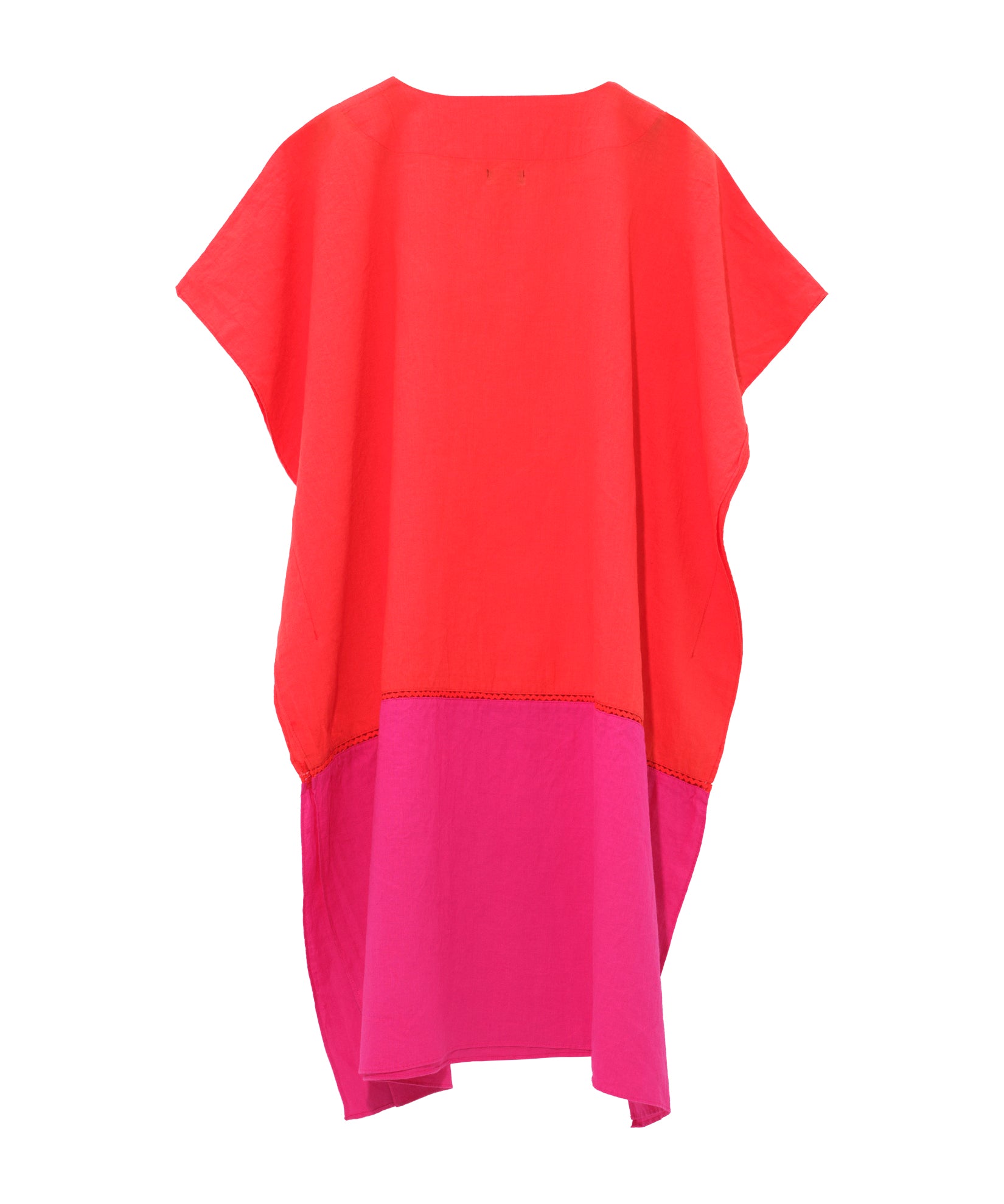 Colorblock Siesta Caftan in color red clay