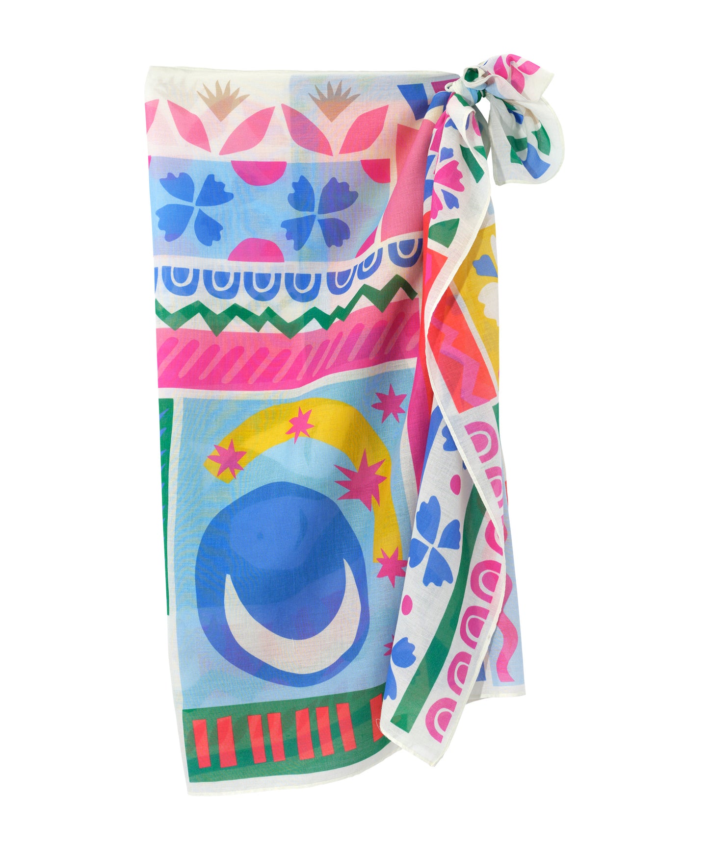 Solstice Collage Sarong in color multi