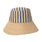 Montauk Stripe Bucket Hat in color semolina