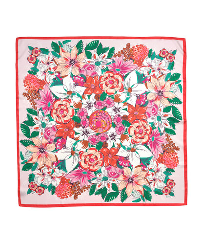 Floral Bouquet 35" Silk Square in color beach pink