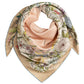 Summer Bounty 35" Silk Square Scarf in color pebble