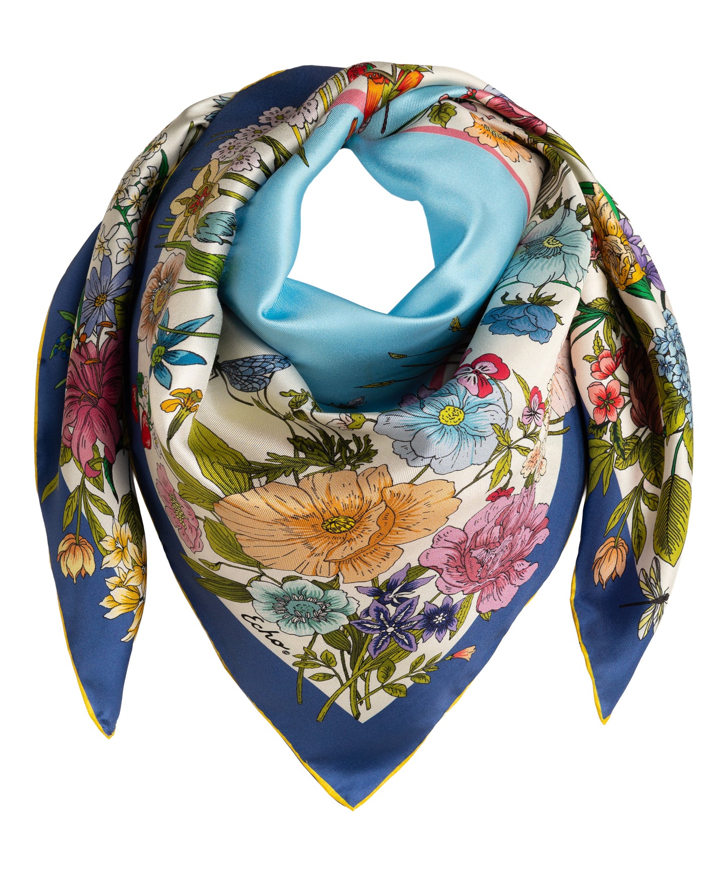 Summer Bounty 35" Silk Square Scarf in color multi