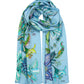 Sunkissed Vine Silk Oblong Scarf in color chambray