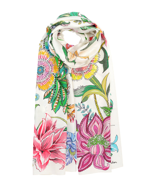 Sunkissed Vine Silk Oblong Scarf – Echo