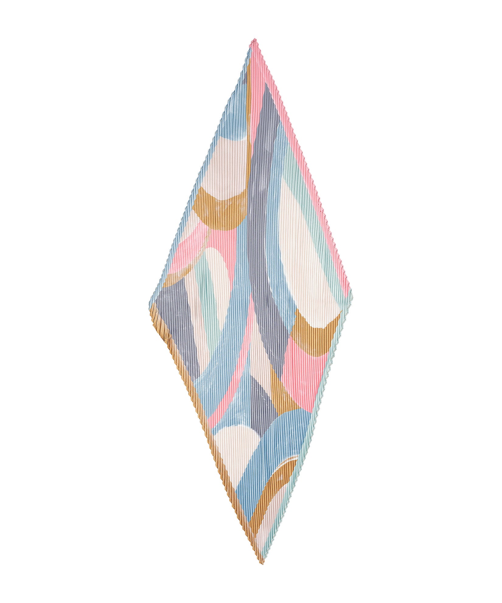 Painterly Composition Pleated Diamond in color pebble