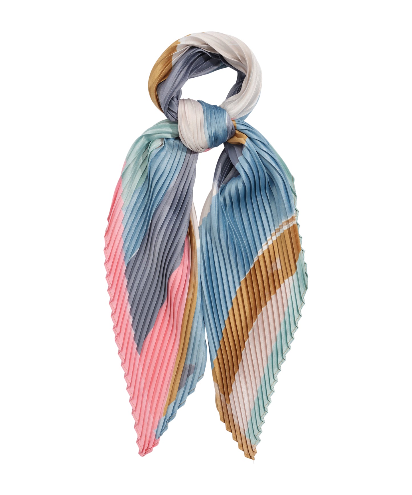 Painterly Composition Pleated Diamond in color pebble