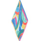 Painterly Composition Pleated Diamond in color multi