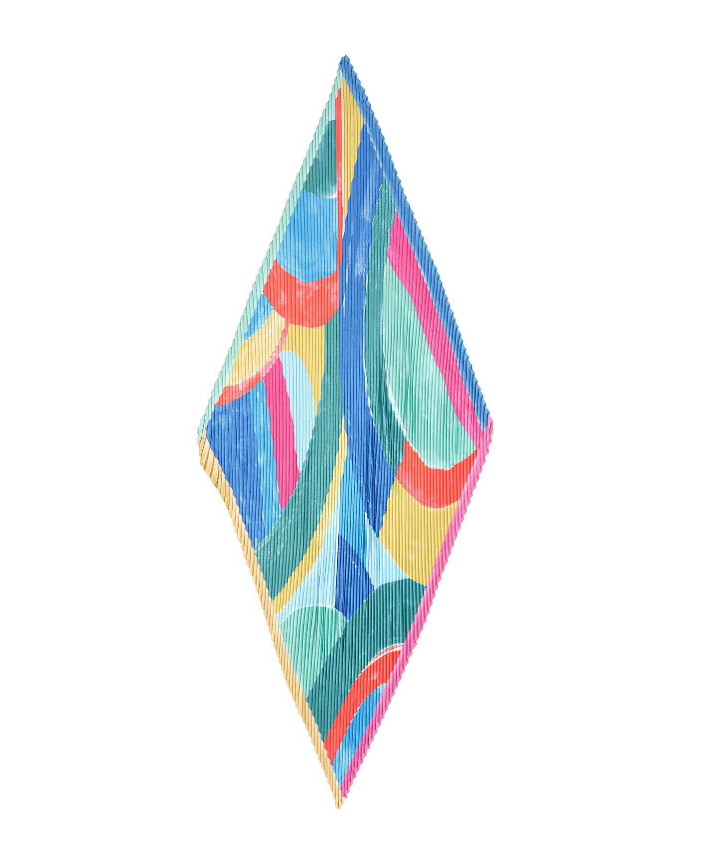 Painterly Composition Pleated Diamond in color multi